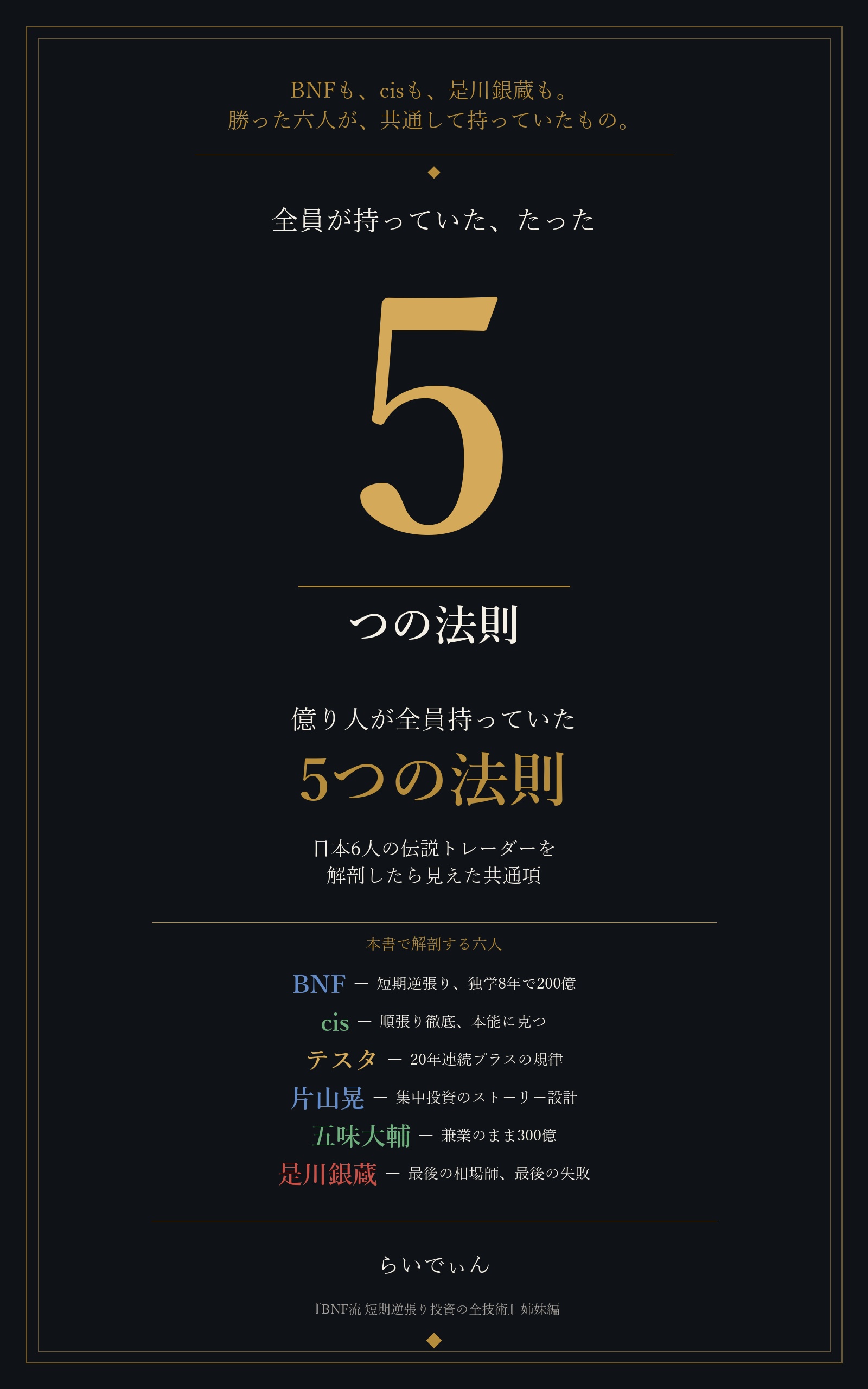 億り人が全員持っていた5つの法則