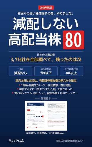 減配しない高配当株80 3,716社を全部調べて、残った2%